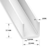 1 Metre Long Plastic Square Tubes, PVC Box Section, Square PVC Pipe