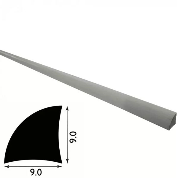 Solid PVC Plastic Quadrant Trim