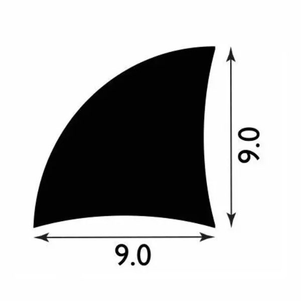 Solid PVC Plastic Quadrant Trim