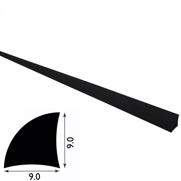 Solid PVC Plastic Quadrant Trim