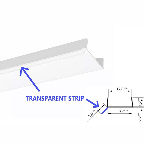 1 Metre PVC Plinth Sealing Strip MDF Kickboard Panel