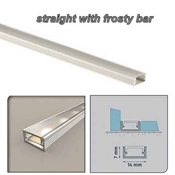 Aluminium PVC Straight Channel LED Light Profile Edge Cover Trim