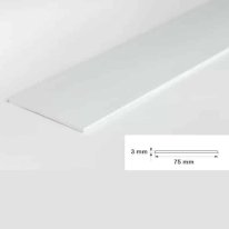 2.5 Metre Durable PVC Flat Bar Trim Architrave, Cover
