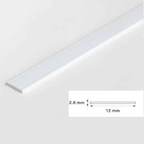 2.5 Metre Durable PVC Flat Bar Trim Architrave, Cover