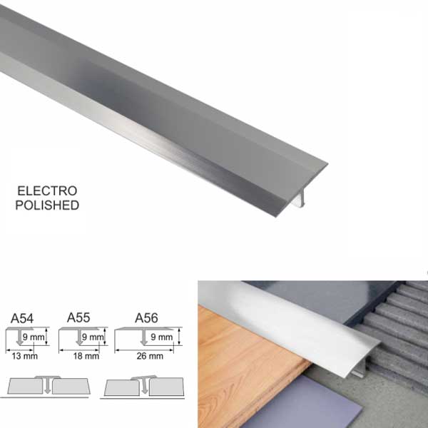 26mm Anodised Aluminium Threshold Trim T Bar Transition Trim For Tiles