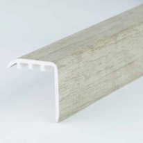 30mm x 30mm Wood Effect UPVC Stair Edge Nosing Trim