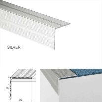 35mm x 35mm Self Adhesive Aluminium Stair Nosing for Edge Protection