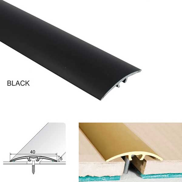 40mm Anodised Aluminium Door Threshold for Laminate, Carpet, Vinyl or Tiled Floors