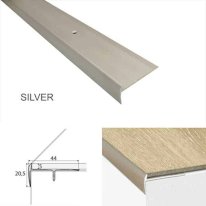 Modern staircase finished with luxury vinyl flooring and anodised stair nosing silver