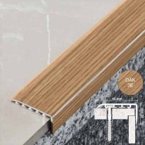45mm x 22mm UPVC Stair Nosing Wooden Finish
