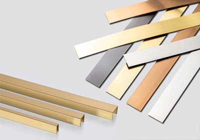 Side-by-side comparison of flat bar trims and square bars for construction use
