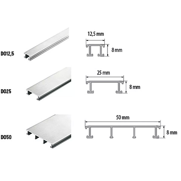 Aluminium Anodized Decorative 2.5m Long Border Tile Strip
