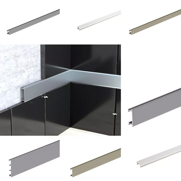 Aluminium Anodized Decorative 2.5m Long Border Tile Strip