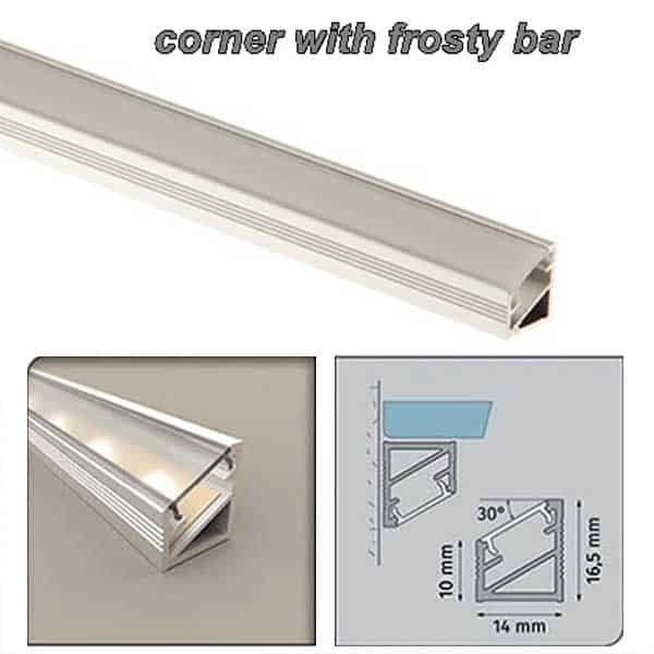 Aluminium PVC Channel Trim Edge For LED Strip Light Corner