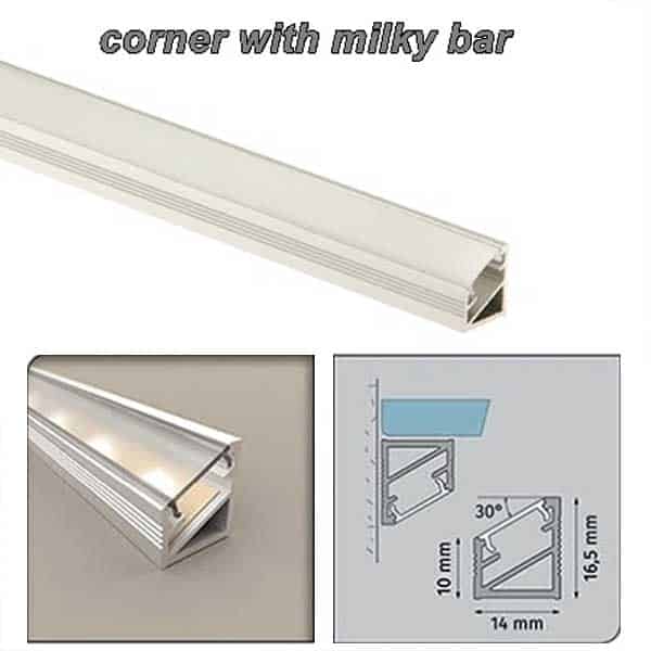 Aluminium PVC Channel Trim Edge For LED Strip Light Corner