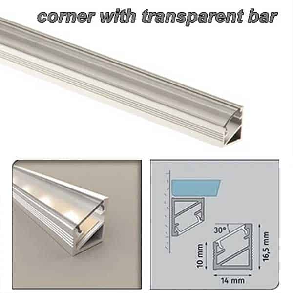 Aluminium PVC Channel Trim Edge For LED Strip Light Corner
