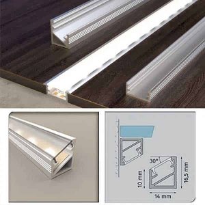Aluminium PVC Channel Trim Edge For LED Strip Light Corner