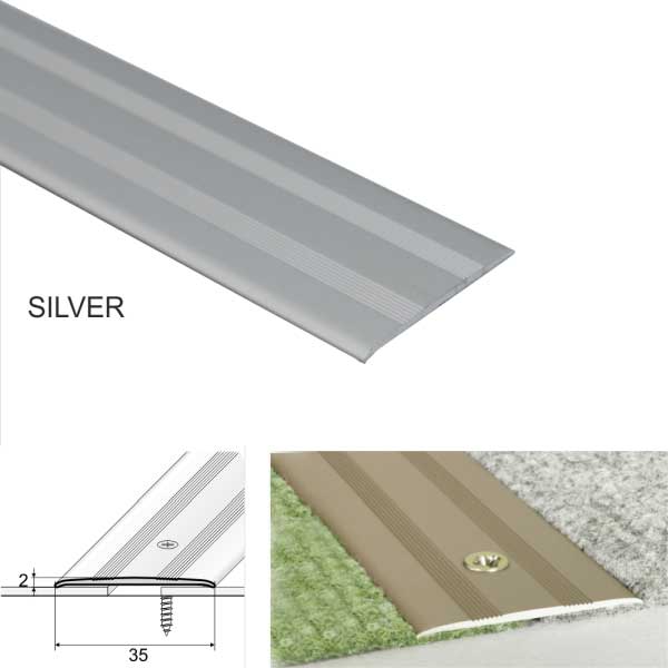 Aluminum Heavy Duty Door Threshold For Carpet Flooring