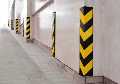 Comparison of commercial and residential wall corner protectors installed indoors