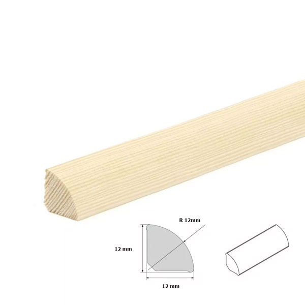 Decorative Pine Quadrant Trim Beading Wood Moulding Edging Flooring  