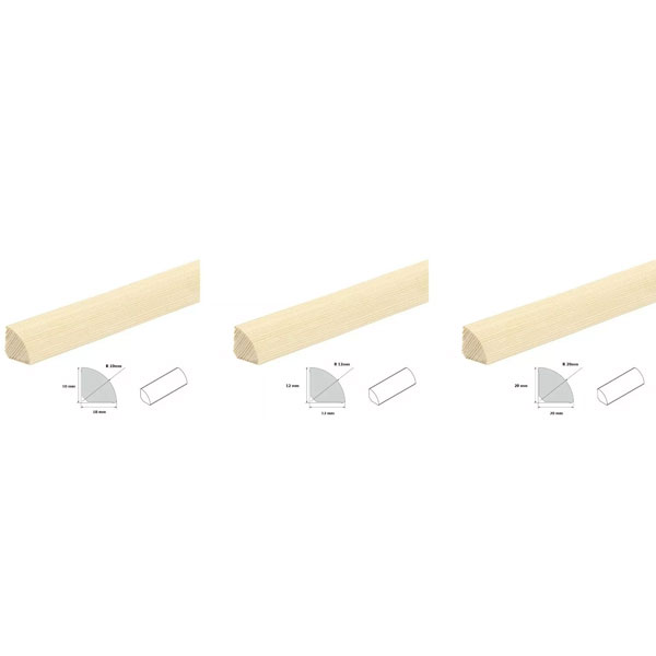 Decorative Pine Quadrant Trim Beading Wood Moulding Edging Flooring  