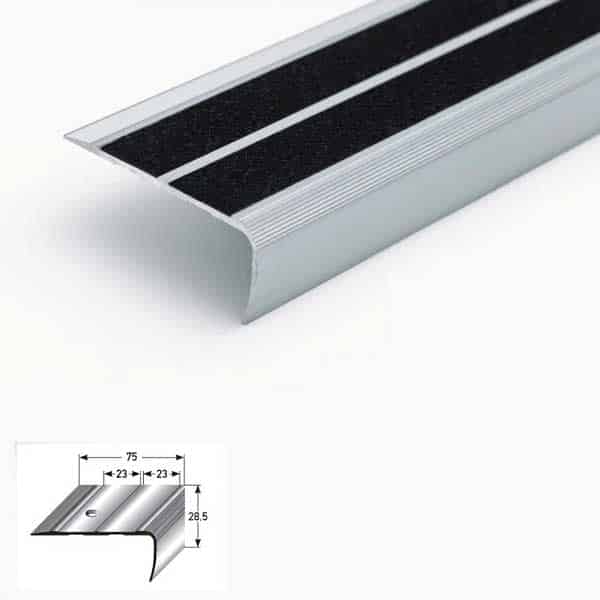 1m Anti-Slip Aluminium Step Nose Edge Trim for Stairs