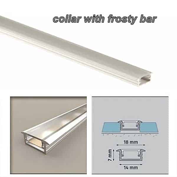 Aluminium PVC Collar Channel Built for LED Strip Profile Edge Trim
