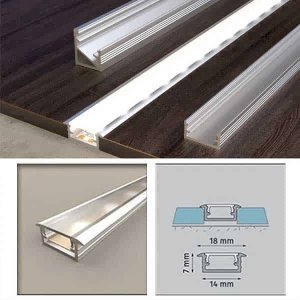Aluminium PVC Collar Channel Built for LED Strip Profile Edge Trim