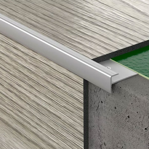 LVT 3mm Stair Nosing Vinyl Flooring Silver Stair Edge Profile Trim