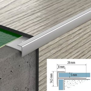 LVT 5mm Stair Nosing Vinyl Flooring Silver Stair Edge Profile Trim