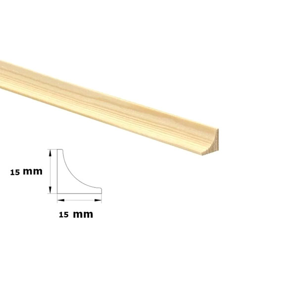 Moulding Beading Wooden Timber Edging Pine Scotia Decorative Trim 2.4m Long 