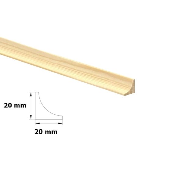 Moulding Beading Wooden Timber Edging Pine Scotia Decorative Trim 2.4m Long 