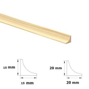 Moulding Beading Wooden Timber Edging Pine Scotia Decorative Trim 2.4m Long 