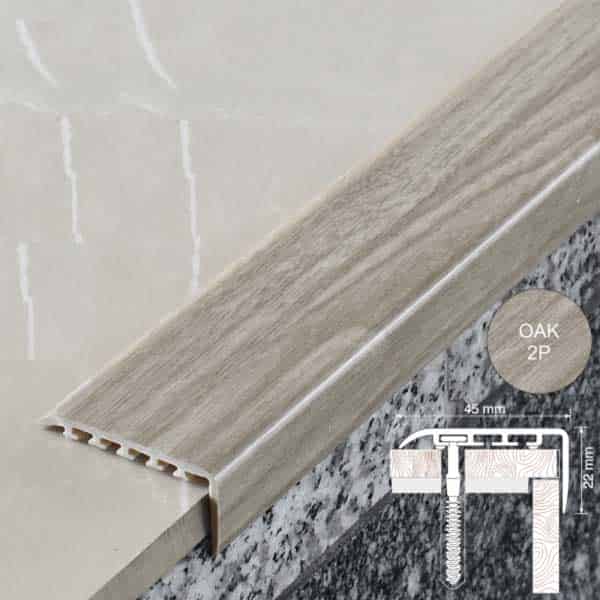 Non Slip UPVC Stair Nosing Edge Trim 25mm x 25mm 