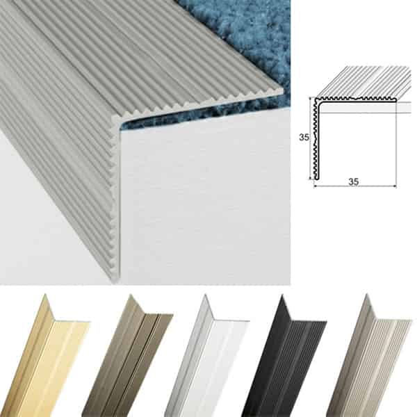 Anti-Slip Stair Nosing - Self Adhesive Vinyl Stair Edge Protection