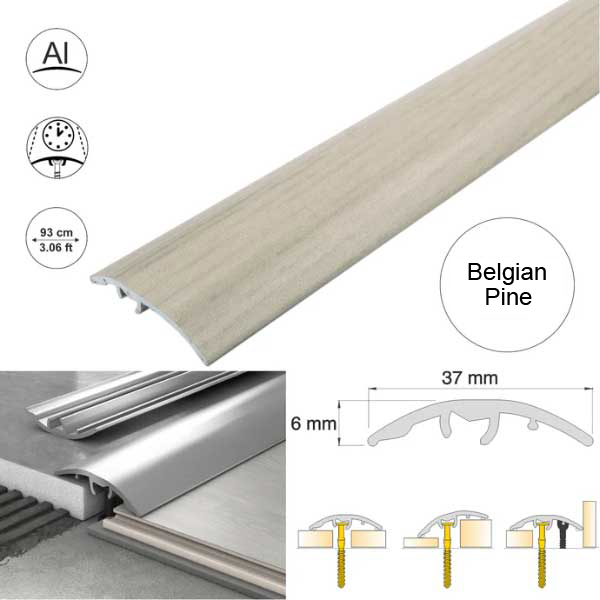 Self Adhesive 37mm Aluminium Door Threshold Strip Multi-Purpose Floor Trim