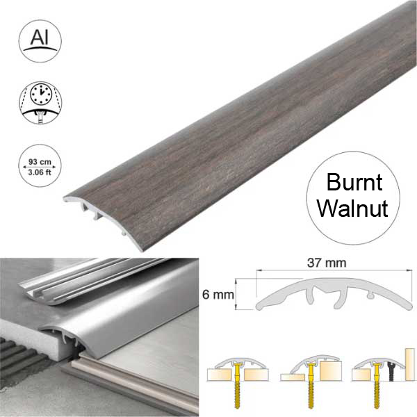 Self Adhesive 37mm Aluminium Door Threshold Strip Multi-Purpose Floor Trim