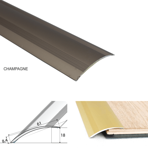 Aluminium Self Adhesive Door Floor Trim, Door Thresholds For All Floors