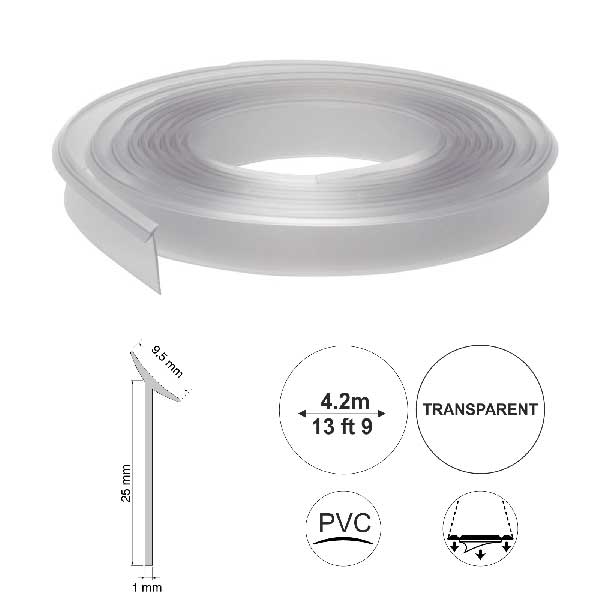 Self Adhesive UPVC Flexible Worktop Seal Strip Trim 9.5mm Thick