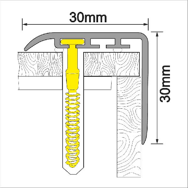 UPVC Anti-Slip Stair Nosing Trim for Stair Treads