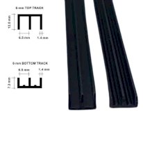 Vivarium Glass Runners Track, Double Channel - Top & Bottom