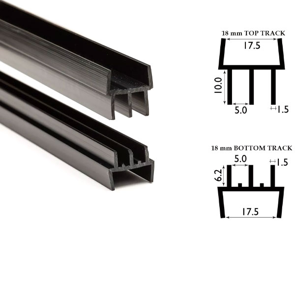 Vivarium Versatile & Stylish Glass Runners Track Double Channel 4mm Top & Bottom