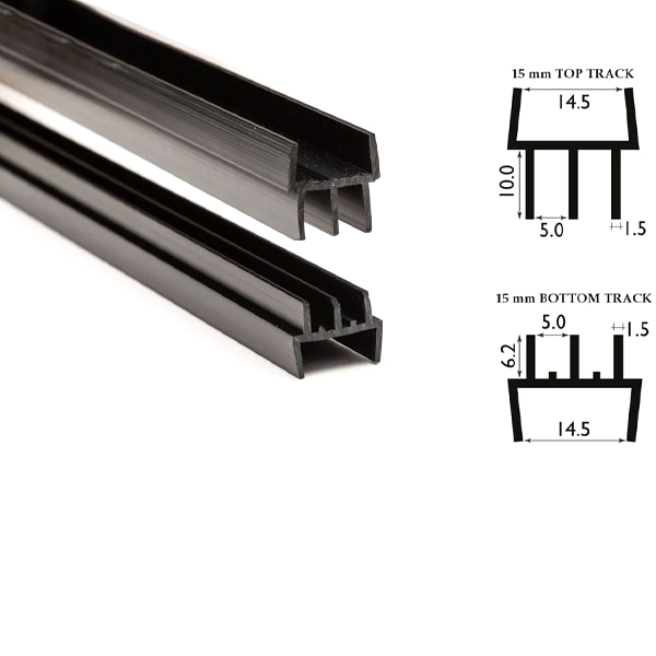 Vivarium Versatile & Stylish Glass Runners Track Double Channel 4mm Top & Bottom