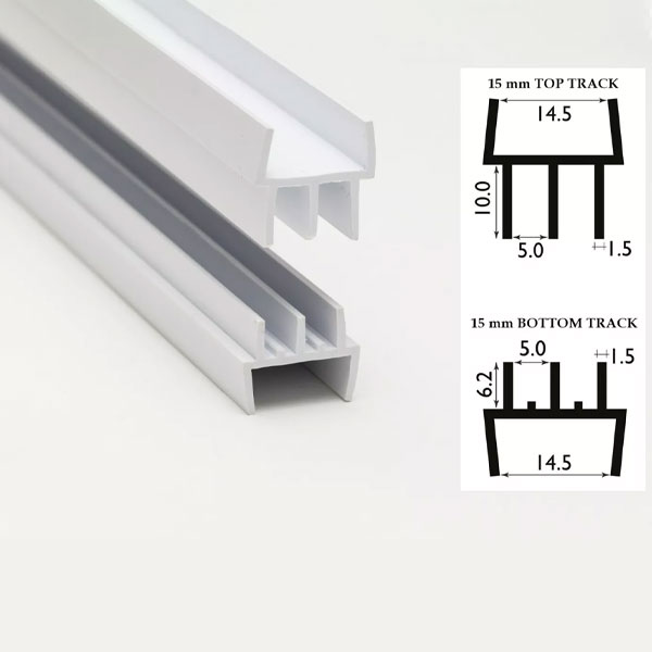 Vivarium Versatile & Stylish Glass Runners Track Double Channel 4mm Top & Bottom